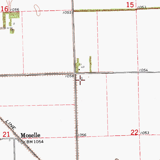 Topographic Map of Township of Danton, ND
