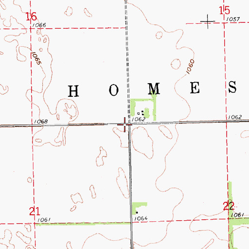 Topographic Map of Township of Homestead, ND