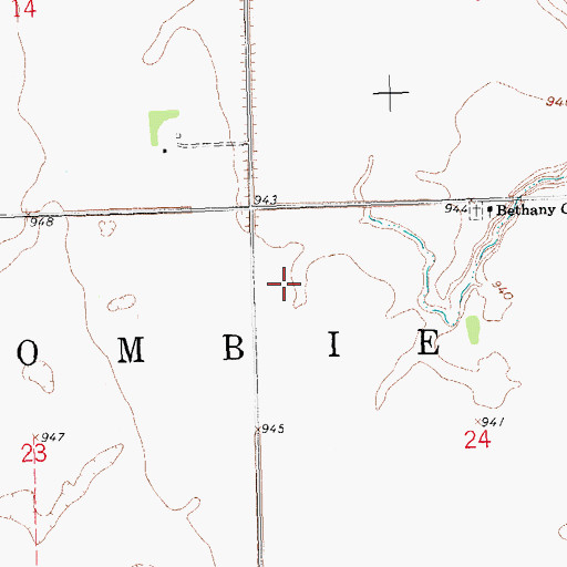 Topographic Map of Township of Abercrombie, ND