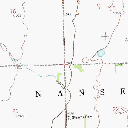 Topographic Map of Township of Nansen, ND