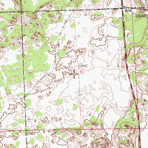 Topographic Map of Township of Sheyenne (historical), ND