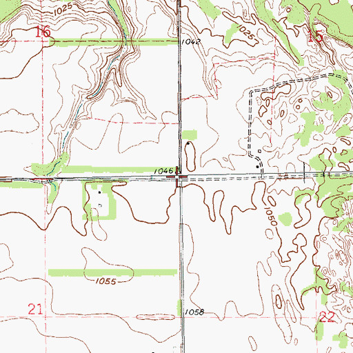Topographic Map of Township of Owego, ND