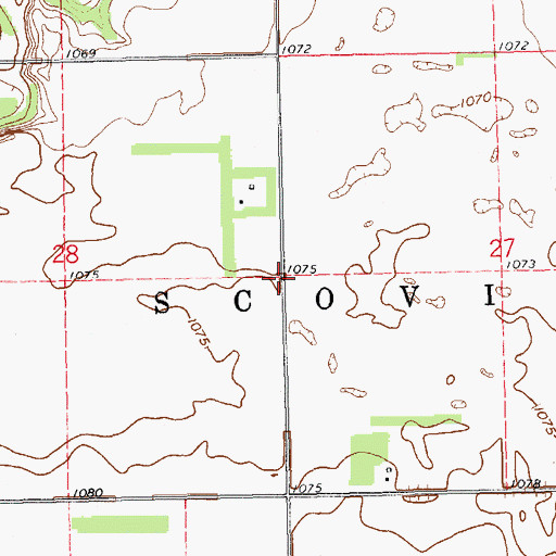 Topographic Map of Township of Scoville, ND