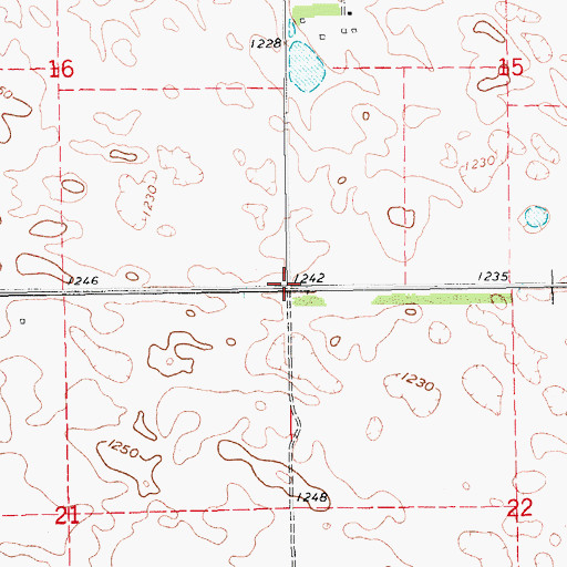 Topographic Map of Township of Tuller, ND