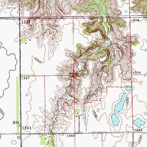 Topographic Map of Township of Fort Ransom (historical), ND