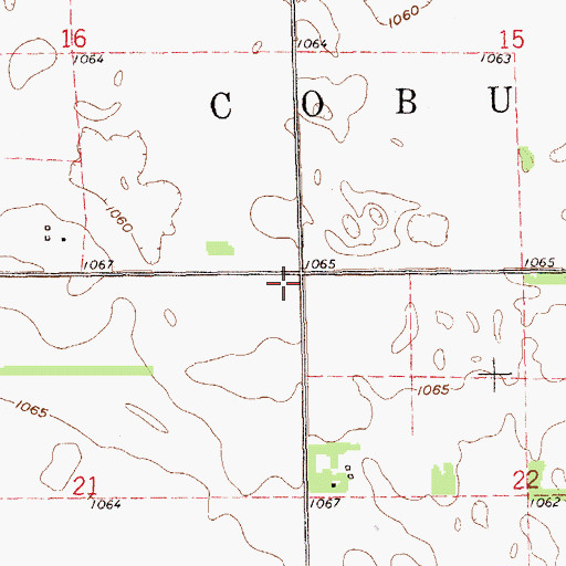 Topographic Map of Township of Coburn, ND