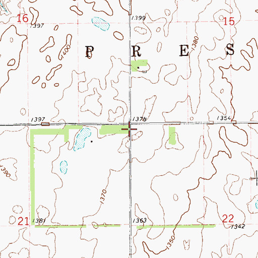 Topographic Map of Township of Preston, ND