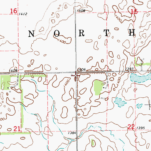 Topographic Map of Township of Northland, ND