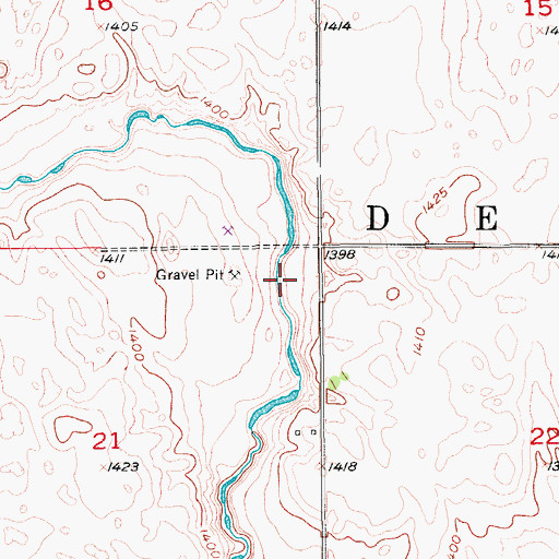 Topographic Map of Township of Dean, ND
