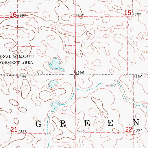 Topographic Map of Township of Greenville, ND