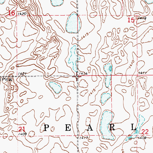 Topographic Map of Township of Pearl Lake, ND