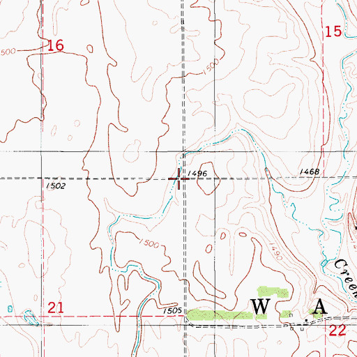 Topographic Map of Township of Wano, ND