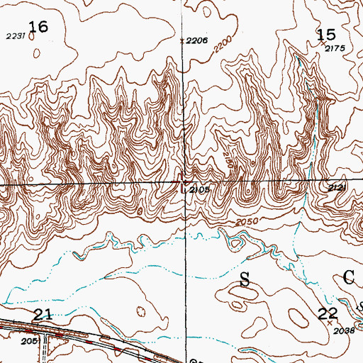 Topographic Map of Township of Scorio, ND