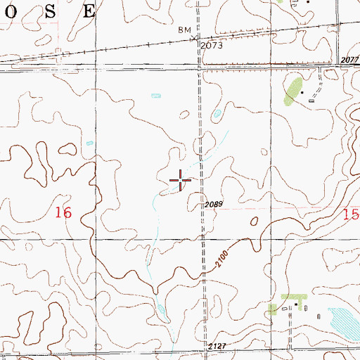 Topographic Map of Township of Ambrose, ND