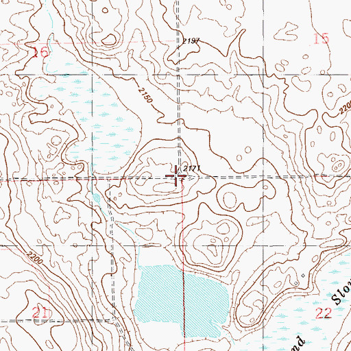 Topographic Map of Township of Clinton, ND