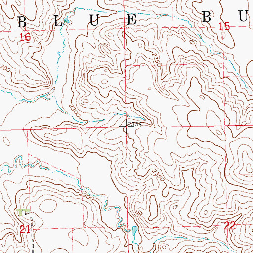 Topographic Map of Township of Blue Butte, ND