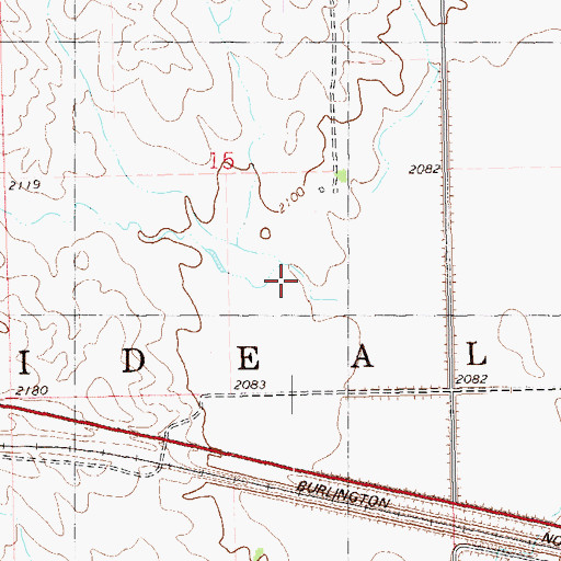 Topographic Map of Township of Ideal, ND