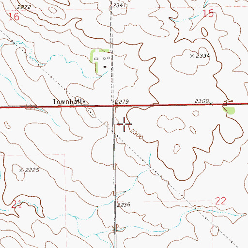 Topographic Map of Township of Alex, ND