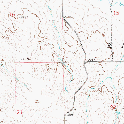 Topographic Map of Township of Randolph, ND