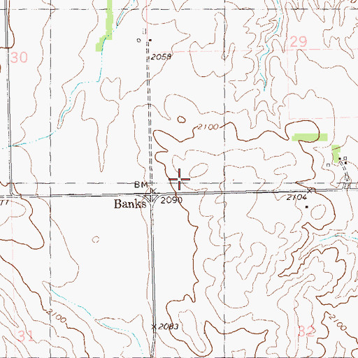 Topographic Map of Township of Twin Valley, ND