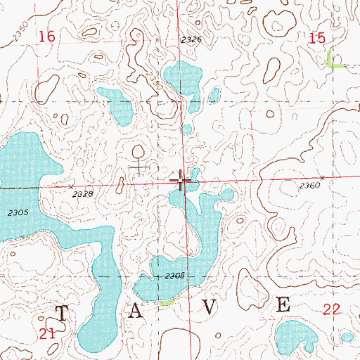 Topographic Map of Township of Stave, ND