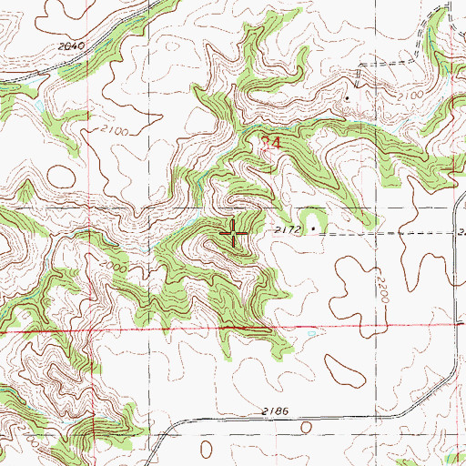 Topographic Map of Township of Stony Creek, ND