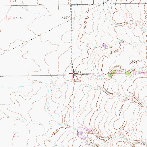 Topographic Map of Township of Pherrin, ND