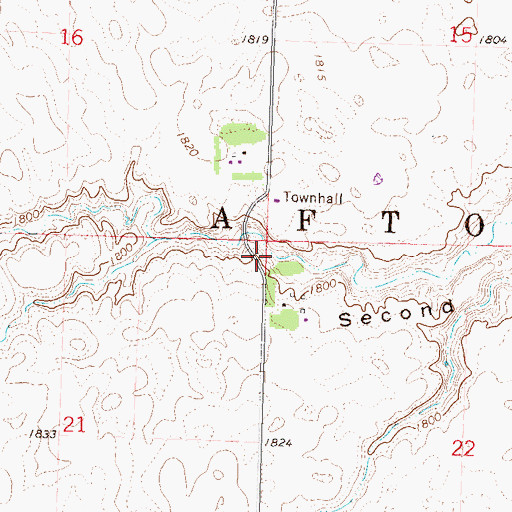 Topographic Map of Township of Afton, ND