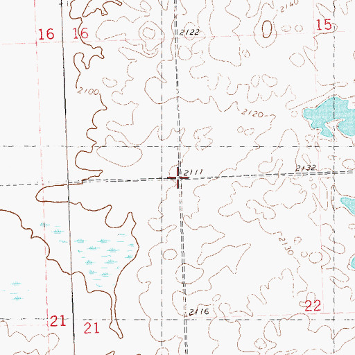 Topographic Map of Township of McAlmond, ND