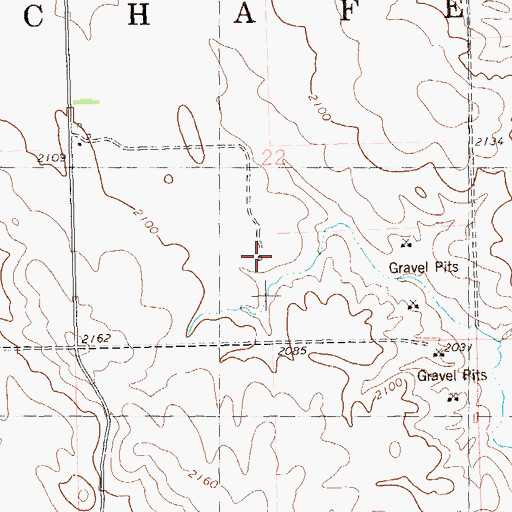 Topographic Map of Township of Schafer, ND