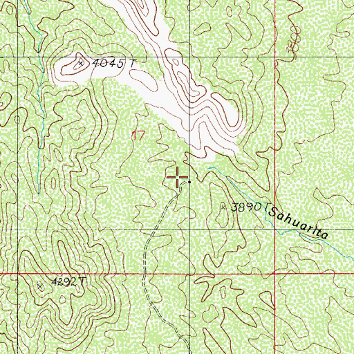 Topographic Map of Barriles Ranch, AZ