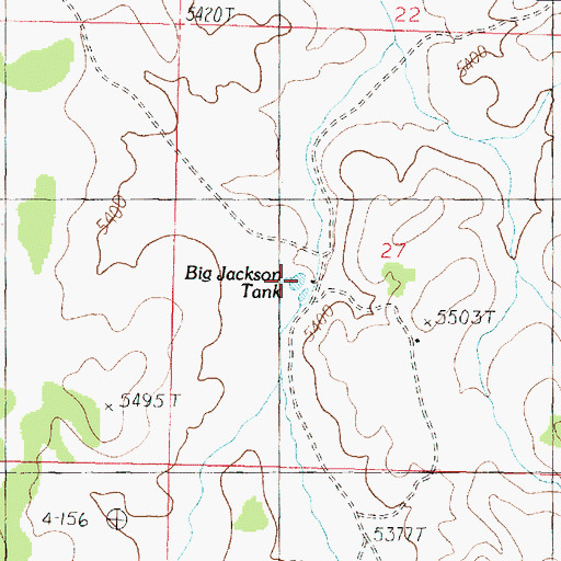Topographic Map of Big Jackson Tank, AZ