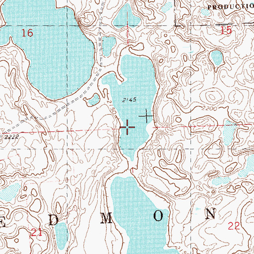 Topographic Map of Township of Redmond, ND