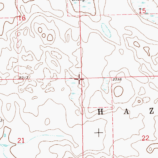 Topographic Map of Township of Hazel, ND