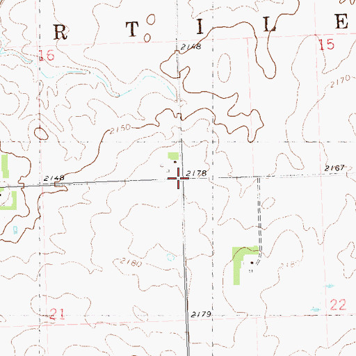 Topographic Map of Township of Fertile, ND