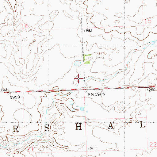 Topographic Map of Township of Parshall, ND