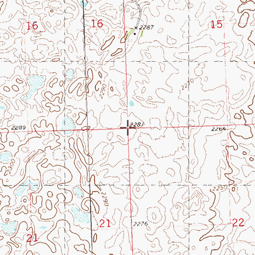 Topographic Map of Township of Burke, ND