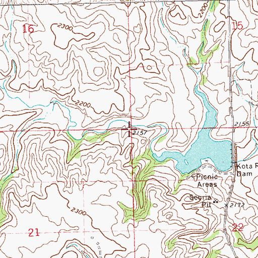 Topographic Map of Township of View, ND