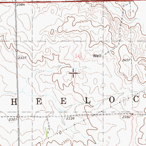 Topographic Map of Unorganized Territory of Wheelock (historical), ND