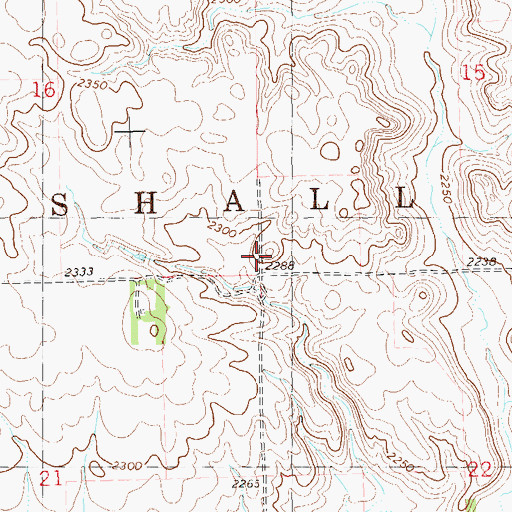 Topographic Map of Township of Marshall, ND