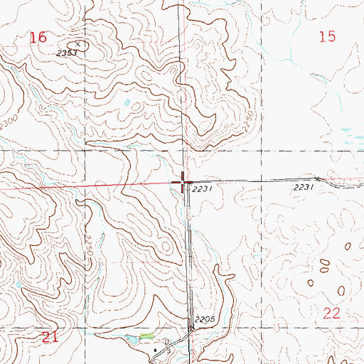 Topographic Map of Township of Crane Creek, ND