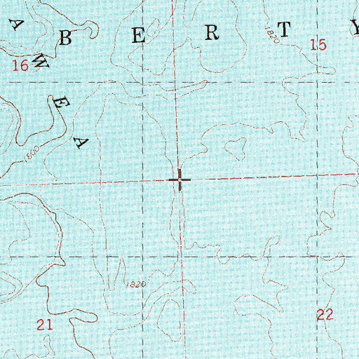 Topographic Map of Township of Liberty, ND
