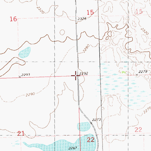 Topographic Map of Township of Alger, ND