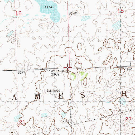 Topographic Map of Township of James Hill, ND
