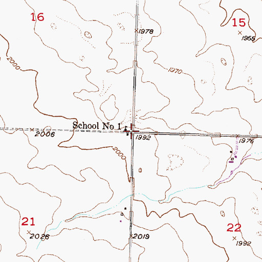 Topographic Map of Township of Burt, ND