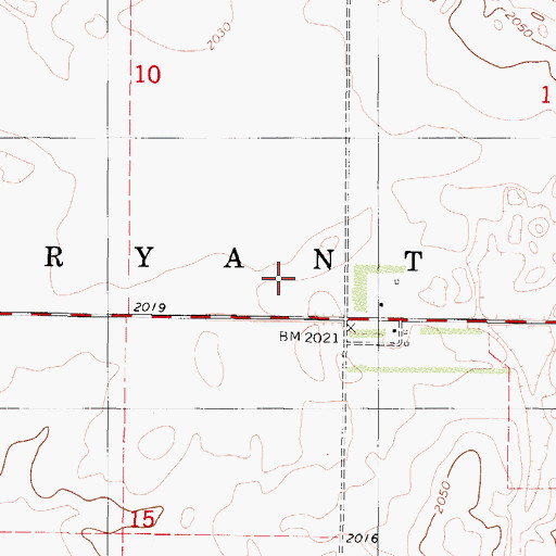 Topographic Map of Township of Bryant (historical), ND