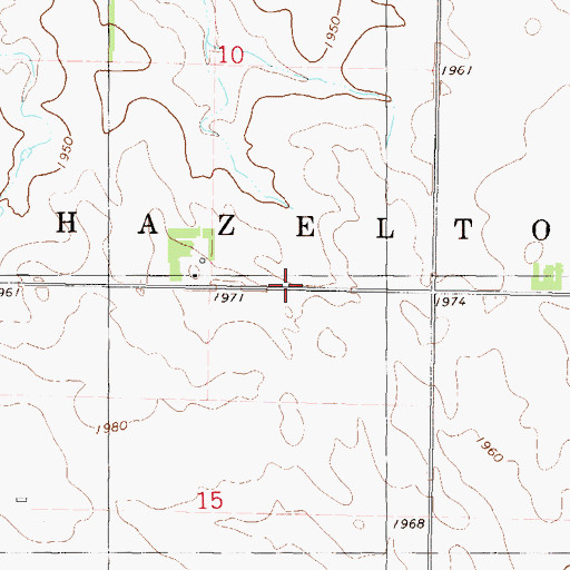 Topographic Map of Township of Hazelton, ND