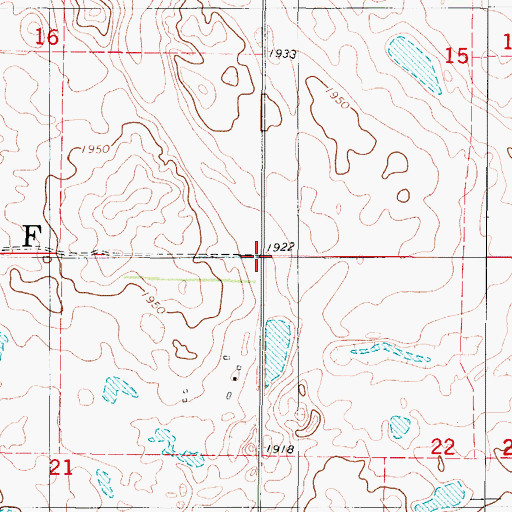 Topographic Map of Township of Graf, ND