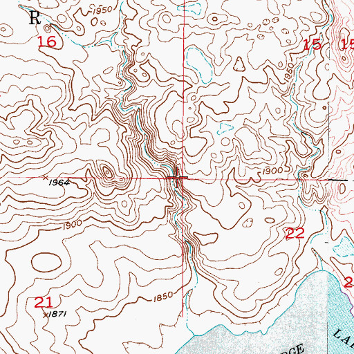 Topographic Map of Township of Tanner, ND
