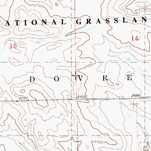 Topographic Map of Township of Dovre, ND